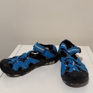 Merrell Youth Hydro Hiker Closed Toe Water Shoes Blue Black size 4